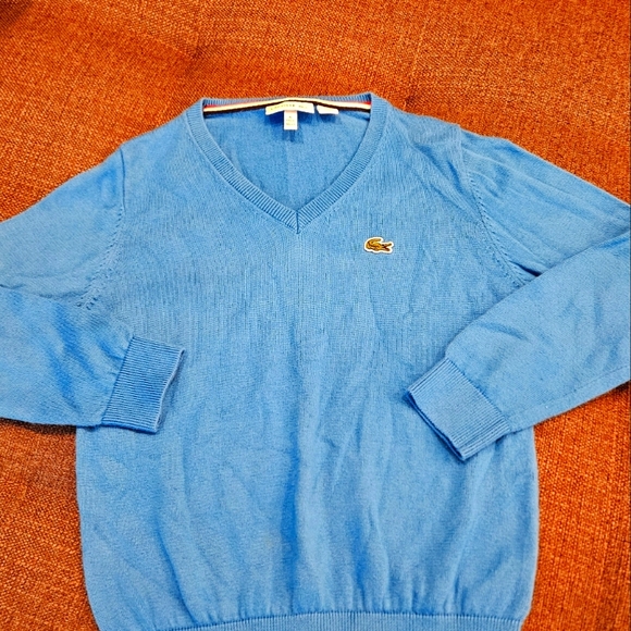 NWT 💯Cotton Lacoste Boys 6A Teal Sweater - Picture 1 of 1